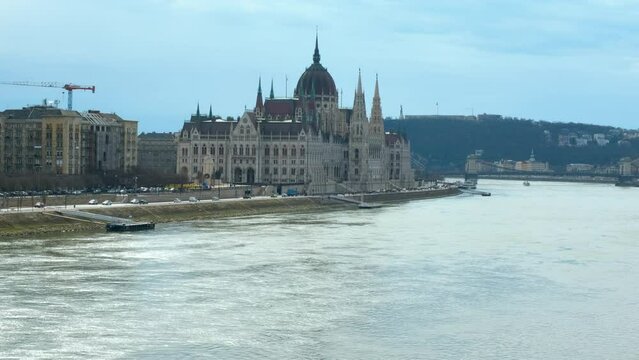 View of the Budapest Parliament from the Danube Bridge