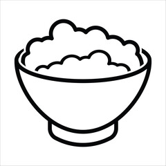 rice bowl icon vector design template