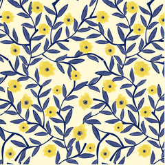 Seamless floral abstract vector pattern