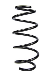 Black Coil Spring Isolated On White Background