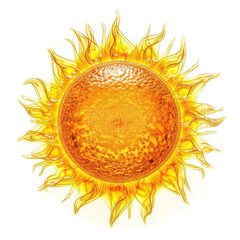 sun illustration on white background created with Generative AI technology.