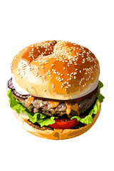 hamburger on a white background