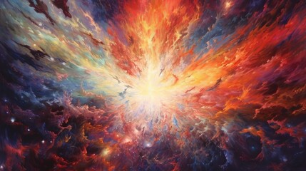 Obraz na płótnie Canvas Expansive celestial colorful kaleidoscope