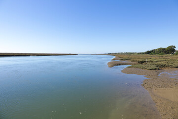 The swamp and wetlands in Tavira, Portugal