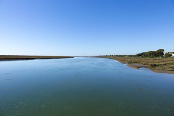 The swamp and wetlands in Tavira, Portugal