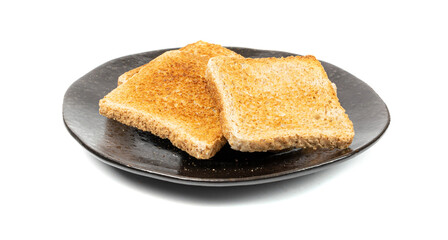 Bread Toasts Isolated, Toasted Sandwich Square Slices, Loaf Pieces for Toast on White Background
