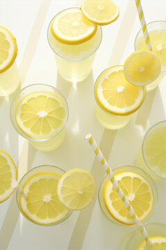 Cocktail summer lemon ice glass fresh liquor beverage water table cold refreshing drink lemonade