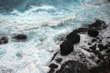 Fototapeta premium Schaumiges Meer vor La Palma