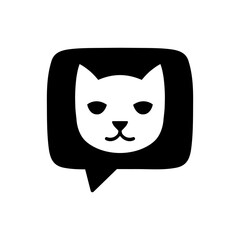 Cat bubble talk icon