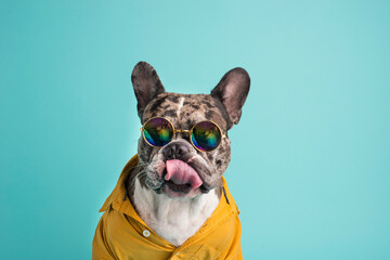 Perro divertido con lentes