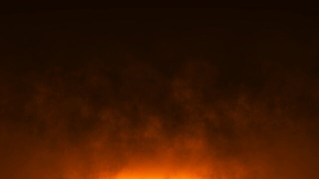 Animated background with fire in the dark