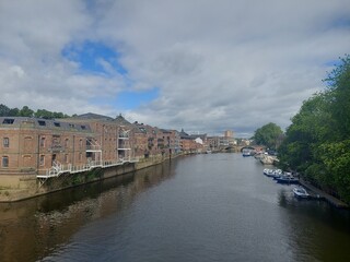 York city centre, river view, Ouse, England, UK