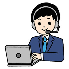 コールセンターの男性