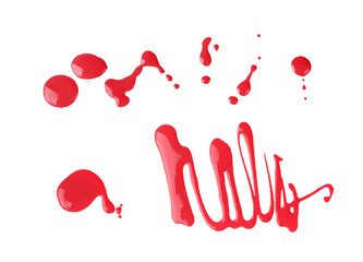 Nail Polish Splash Isolated, Natural Manicure Varnish Drops, Enamel Spill, Beige Nailpolish Blob