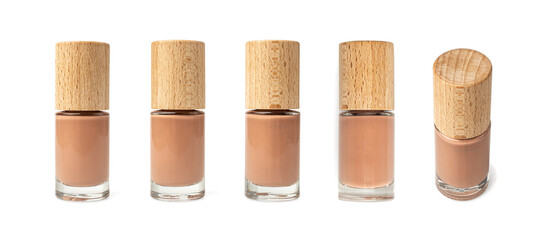 Nail Polish Bottle, Natural Vegan Manicure Enamel, Beige Nailpolish Container, Eco Bio Cosmetic