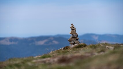 Steinmännchen in den Vogesen, Frankreich