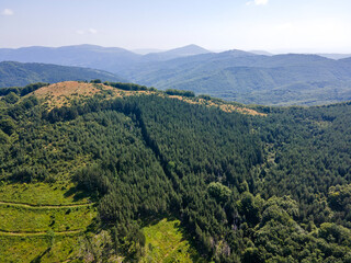 Fototapeta na wymiar Landscape of Erul mountain near Kamenititsa peak, Bulgaria