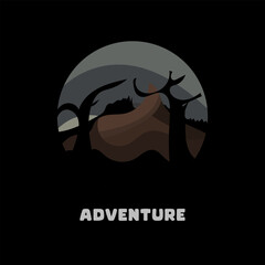 panoramic adventure  logo design illustration