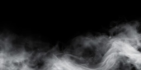 Smoke on black background. Generative AI