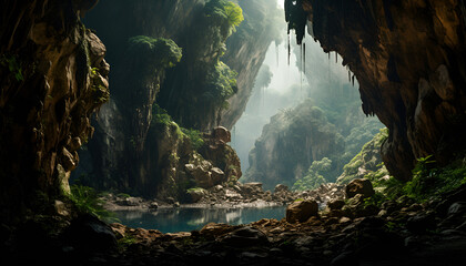 A Pristine Rock Pool Lies Within An Untouched Cave Ecosystem