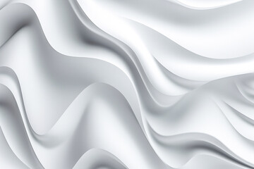 Arrière plan blanc en relief avec motif de vagues - Générative iA - obrazy, fototapety, plakaty