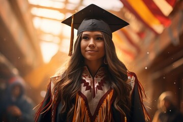 Obraz premium A graduate at the graduation party