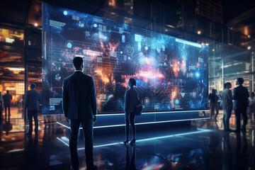 Naklejka premium Effective Engagement of Business Professionals in Tasks and Activities on a Digital Collaboration Board