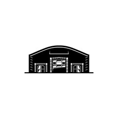 Image of a brick factory building.Vector illustration