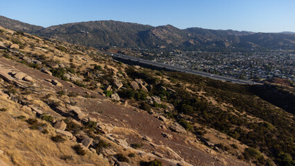 View of Simi Hills and Route 118 in Eastern Simi Valley from Hummingbird's Nest Trails