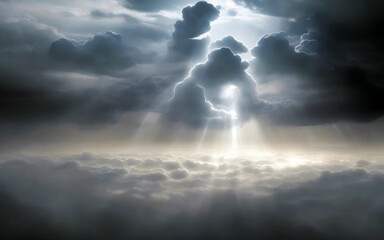 epic clouds. AI generative