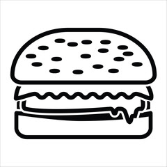burger icon vector design template
