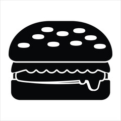 burger icon vector design template
