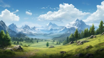 Open World Environment Game Art