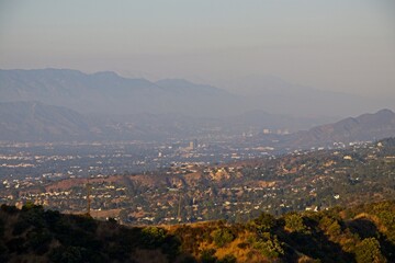 Obraz premium Sunset from the Santa Monica Mountains in Los Angeles