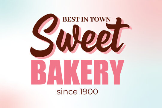 thank you card. vector illustration. sweet bakery. bright banner with realistic cupcake for business. food and dessert. cake. poster or sign. design. text and slogan