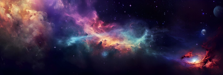 Naklejka premium explosion in space, generative ai 