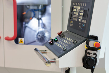 HMI control panel of CNC vertical machining center