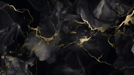 Gold Patterned natural of black marble (Gold Russia) texture background for product design generativ ai