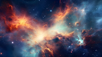 Galactic Nebula: Celestial Elegance in the Vast Cosmos, generative ai