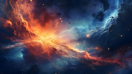 awesome space nebula background, generative ai, 