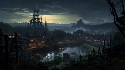 Fototapeta premium Open World Environment Game Art