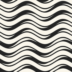 Monochrome Contour Textured Wavy Pattern