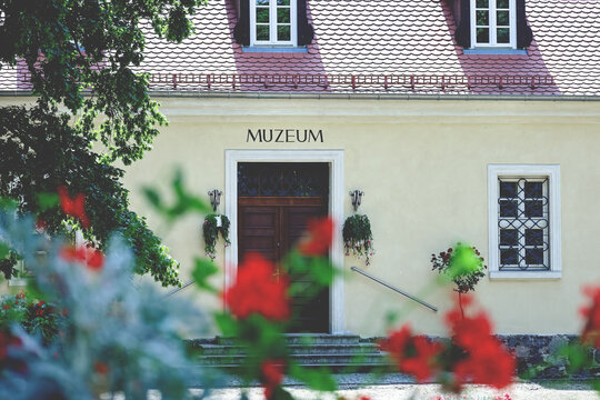 Miedzyrzecz, Poland - July 17, 2023. Miedzyrzecz Regional Museum building in summer.