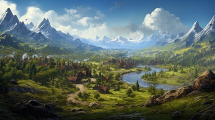 Role Playing Game Landscape with secret unknown places Artwork