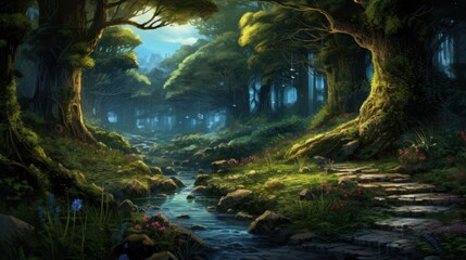 Role Playing Game Landscape with secret unknown places Artwork