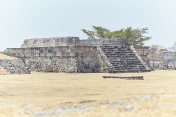 Fototapeta na wymiar The ancient city of Xochicalco, Morelos is a rare example of a Mayan city in central Mexico