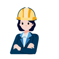 Vector of a Female Engineer, Innovative Female Engineer Graphic