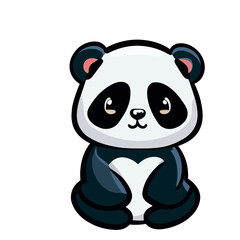 Cute Panda Vector Illustration, Playful Panda Graphic for Wildlife and Nature Themes