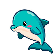 Dolphin Vector, Happy and Joyful Dolphin Graphic for Marine and Ocean Designs