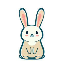 Obraz premium Rabbit, Charming Rabbit Vector Graphic for Pet and Easter Themes